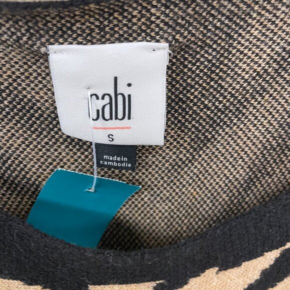 CAbi Brown Print Sweater Size Small - Picture 2 of 4